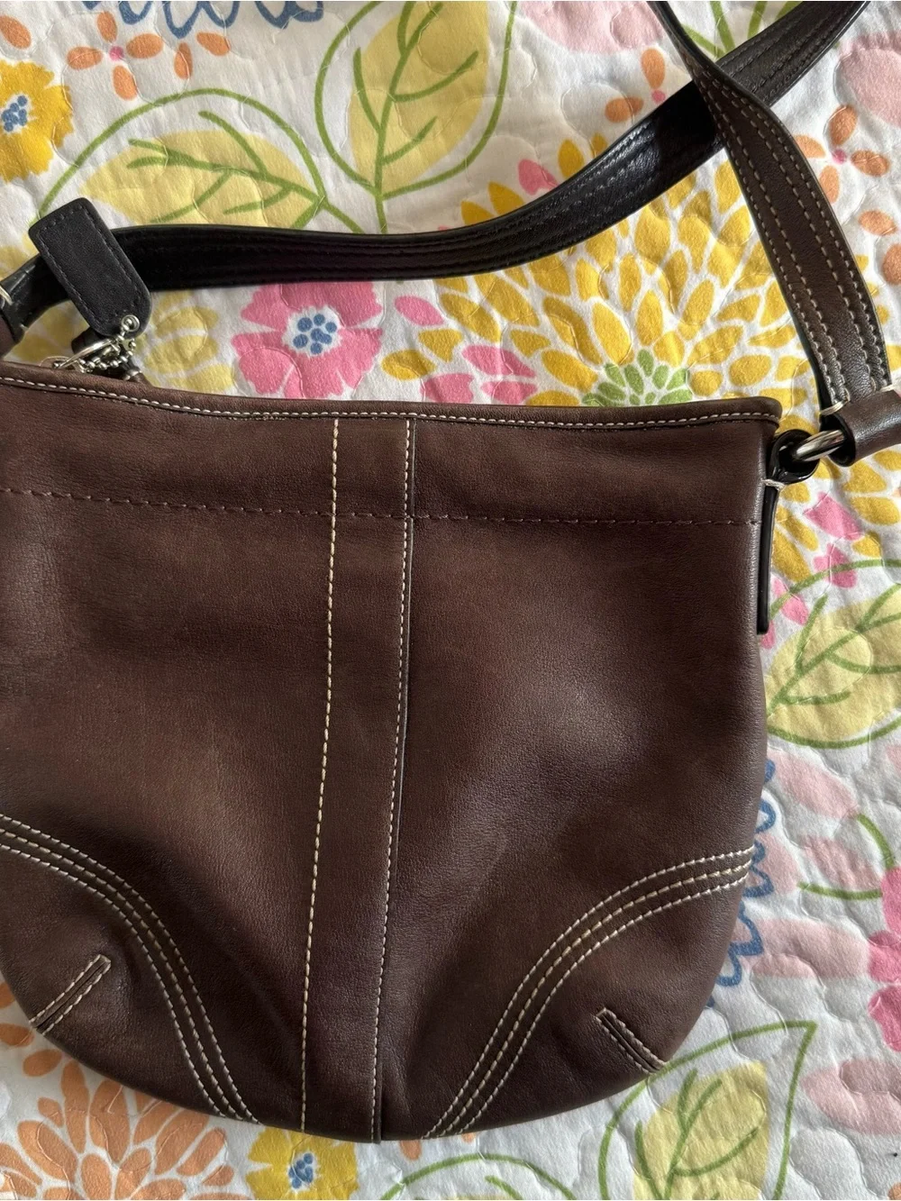 Coach brown leather crossbody vintage - Picture 4 of 7